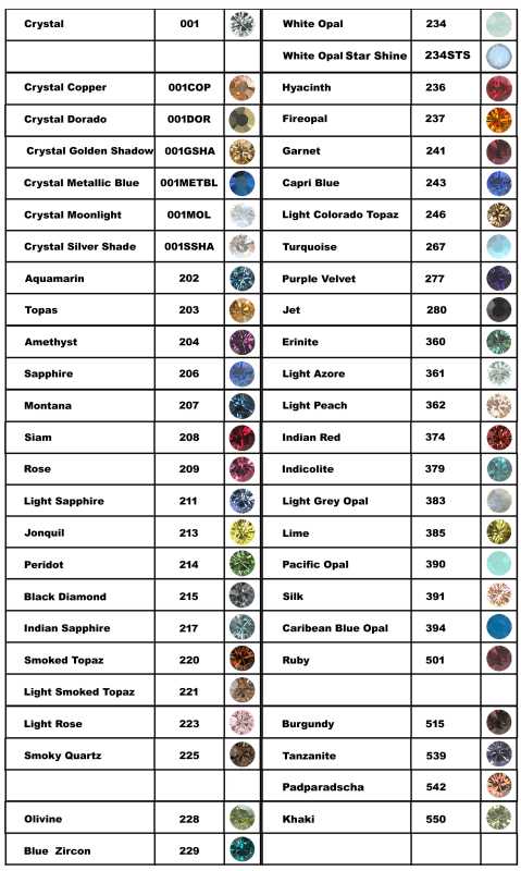 SS29 Farbmuster Ohrstecker